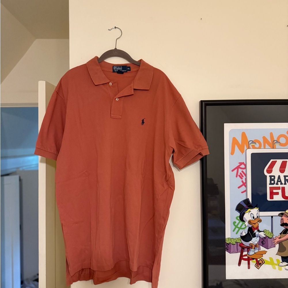 Ralph Lauren Orange Polo Shirt Classic Design